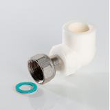 Угольник полипропиленовый Valtec 25 мм. x 1" с накидной гайкой VTp.758.0.02506