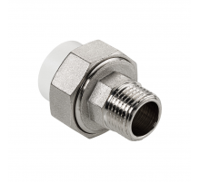 Муфта разъемная полипропиленовая Valtec 20 мм. x 1/2" с наружной резьбой VTp.761.0.02004