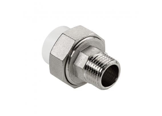 Муфта разъемная полипропиленовая Valtec 20 мм. x 1" с наружной резьбой VTp.761.0.02006
