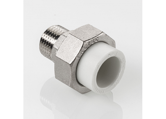 Муфта разъемная полипропиленовая Valtec 20 мм. x 1" с наружной резьбой VTp.761.0.02006