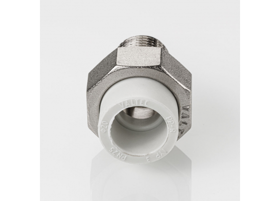 Муфта разъемная полипропиленовая Valtec 20 мм. x 1" с наружной резьбой VTp.761.0.02006