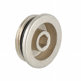 Пробка для коллектора Valtec 1" из никелированной латуни VT.0600.0.06