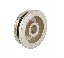 Пробка для коллектора Valtec 1" из никелированной латуни VT.0600.0.06