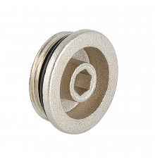 Пробка для коллектора Valtec 1" из никелированной латуни VT.0600.0.06