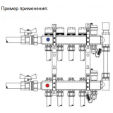 Байпас тупиковый c перепускным клапаном Valtec 1" на 200 мм VT.0666.0.0