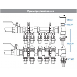 Тройник коллекторный Valtec с уплотнительным кольцом 1" x 1/2" x 1/2" VTc.530.N.060404