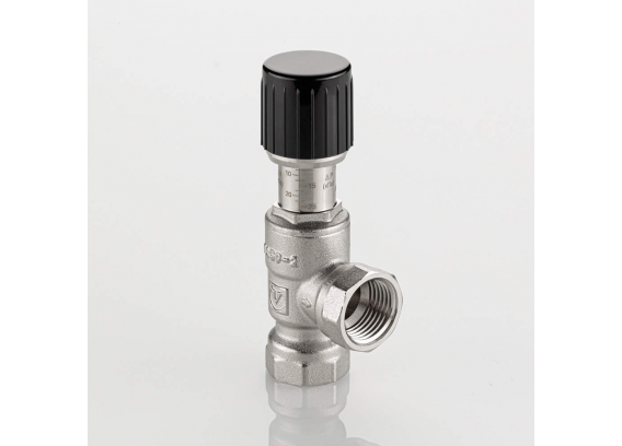 Клапан перепускной угловой Valtec 3/4" ВР, 20-60 кПа VT.665.N.0502