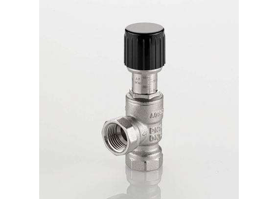 Клапан перепускной угловой Valtec 3/4" ВР, 20-60 кПа VT.665.N.0502