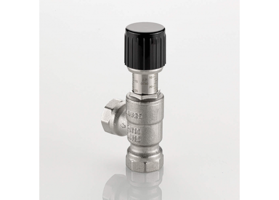 Клапан перепускной угловой Valtec 3/4" ВР, 20-60 кПа VT.665.N.0502