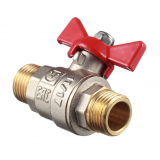 Кран шаровой латунный Valtec Base 1/2 ВР х 1/2 НР ручка бабочка (VT.219.N.04)