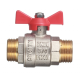 Кран шаровой латунный Valtec Base 3/4 ВР х 3/4 НР ручка бабочка (VT.219.N.05)