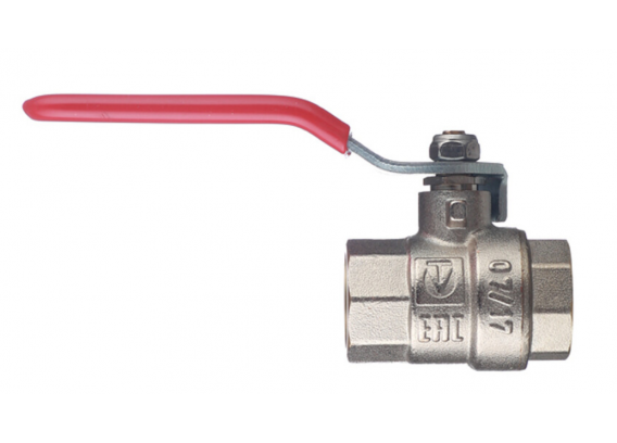 Кран шаровой латунный Valtec Base 1/2 ВР х 1/2 ВР ручка рычаг (VT.214.N.04)