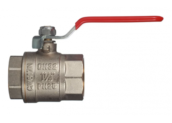 Кран шаровой латунный Valtec Base 1 1/4 ВР х 1 1/4 ВР ручка рычаг (VT.214.N.07)