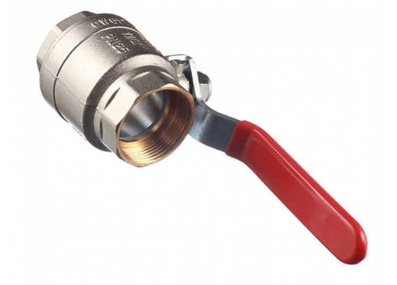 Кран шаровой латунный Valtec Base 1 1/2 ВР х 1 1/2 ВР ручка рычаг (VT.214.N.08)