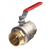 Кран шаровой латунный Valtec Base 2 ВР х 2 НР ручка рычаг (VT.215.N.09)