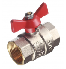 Кран шаровой латунный Valtec Base 3/4 ВР х 3/4 ВР ручка бабочка (VT.217.N.05)
