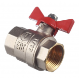 Кран шаровой латунный Valtec Base 3/4 ВР х 3/4 ВР ручка бабочка (VT.217.N.05)