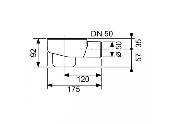 Сифон Tece drainline DN 50 мм 0.8 л/с 650001