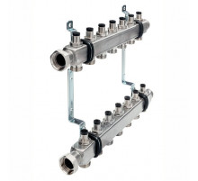 Коллектор для систем отопления Tece 1 х 3/4 с запорными вентилями на 6 контуров 712544