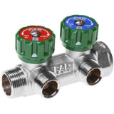 Коллектор регулирующий для воды Far 1 х 3/4 2 контура, плоское уплотнение FK 3821 134TP