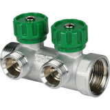 Коллектор регулирующий для воды Far 1 х 1/2 2 контура, евроконус FK 3821 112