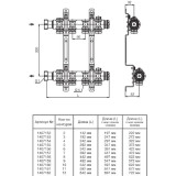 Коллектор для систем отопления Oventrop Multidis SH 1 х 3/4 на 9 контуров 1407159