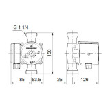 Циркуляционный насос Grundfos UP 20-45 N 150 мм 95906472
