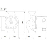 Циркуляционный насос Grundfos UPS 25-80 N 180 мм 95906439