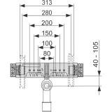 Крепление для раковины Tece TECEprofil 9020033