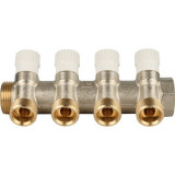 Коллектор регулирующий для воды Stout 1 х 3/4 4 контура, евроконус SMB 6851 013404
