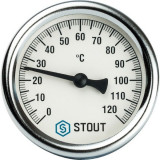 Термометр с погружной гильзой Stout 80 х 50 мм до 120 °C SIM-0001-805015