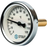 Термометр с погружной гильзой Stout 80 х 75 мм до 120 °C SIM-0001-807515