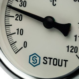 Термометр с погружной гильзой Stout 80 х 75 мм до 120 °C SIM-0001-807515