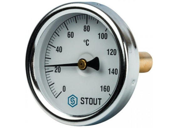 Термометр с погружной гильзой Stout 63 х 75 мм до 160 °C SIM-0002-637515