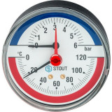 Термоманометр аксиальный Stout 6 бар SIM-0005-800615