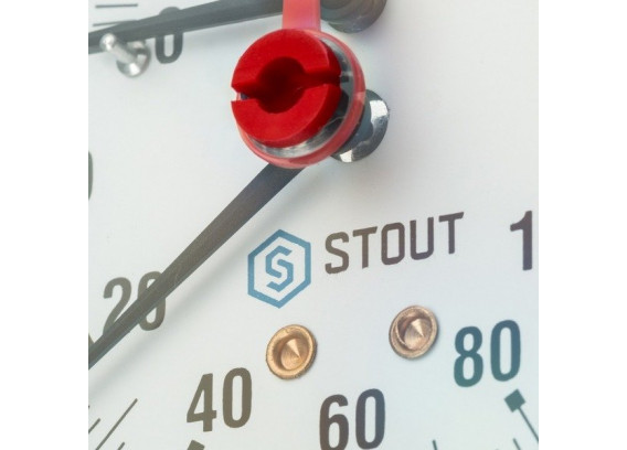 Термоманометр аксиальный Stout 10 бар SIM-0005-801015