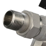 Кран шаровой Stout 1/2 дюйма с американкой угловой, бабочка SVB-0008-000015