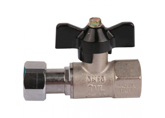Кран шаровой Stout 1/2 дюйма с накидной гайкой ВР-ВР, бабочка SVB-0009-000015