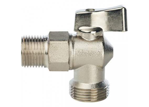 Шаровой кран Stout для бытовой техники 1/2 х 3/4 угловой НР SVB-0059-001234