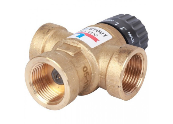 Термостатический смесительный клапан Stout 3/4 ВР 20-43°С KV 1.6 SVM-0110-164320