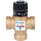 Термостатический смесительный клапан Stout 3/4 ВР 20-43°С KV 1.6 SVM-0110-164320