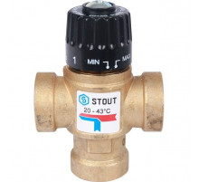 Термостатический смесительный клапан Stout 3/4 ВР 20-43°С KV 1.6 SVM-0110-164320