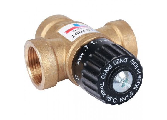 Термостатический смесительный клапан Stout 3/4 ВР 20-43°С KV 1.6 SVM-0110-164320