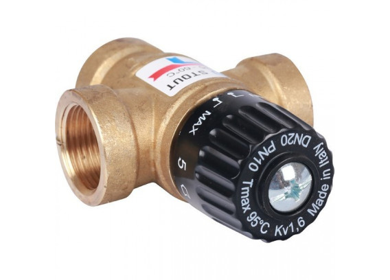 Термостатический смесительный клапан Stout 3/4 ВР 35-60°С KV 1.6 SVM-0110-166020