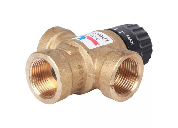 Термостатический смесительный клапан Stout 3/4 ВР 35-60°С KV 1.6 SVM-0110-166020