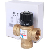 Термостатический смесительный клапан Stout 3/4 ВР 35-60°С KV 1.6 SVM-0110-166020