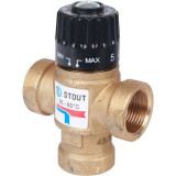 Термостатический смесительный клапан Stout 3/4 ВР 35-60°С KV 1.6 SVM-0110-166020