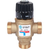 Термостатический смесительный клапан Stout 3/4 НР 20-43°С KV 1.6 SVM-0120-164320