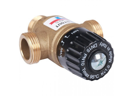 Термостатический смесительный клапан Stout 3/4 НР 20-43°С KV 1.6 SVM-0120-164320