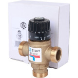 Термостатический смесительный клапан Stout 3/4 НР 20-43°С KV 1.6 SVM-0120-164320